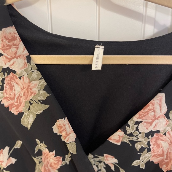 Beautiful maxi dress with pink floral design - Picture 2 of 2